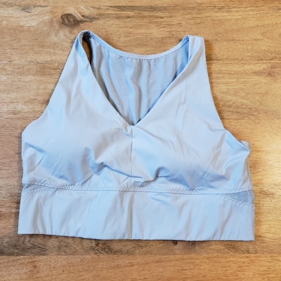 Athleta Other - Athleta Plunge Longline Sports Bra V Neck Grey Med